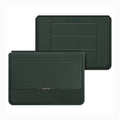 3-in-1 Foldable Multi-Function PU Leather Sleeves Bag for MacBook | Laptop Up to 15.6 inch Laptop / Midnight Green - Ktusu