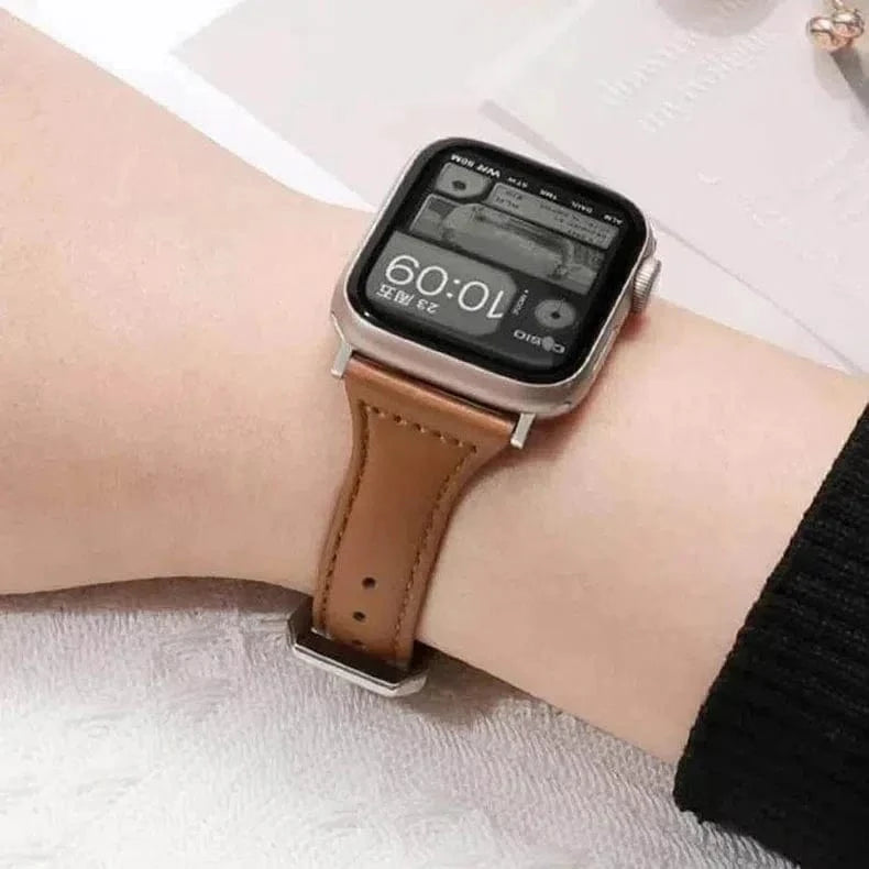 Slim Classic Leather Texture Band for Apple Watch 42 | 44 | 45 | Ultra 49 | 46mm S10 Watch Bands