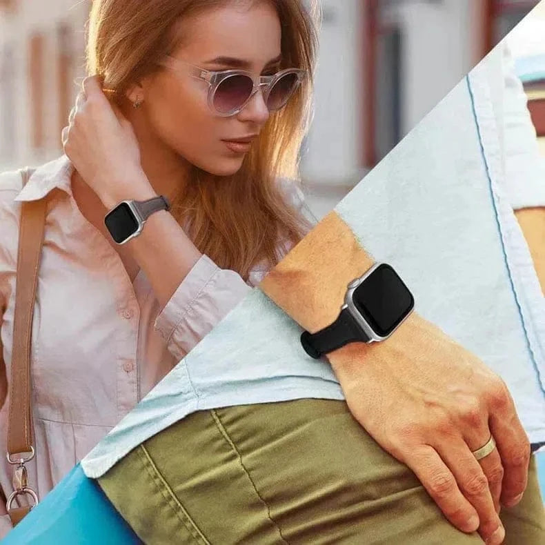 Slim Classic Leather Texture Band for Apple Watch 42 | 44 | 45 | Ultra 49 | 46mm S10