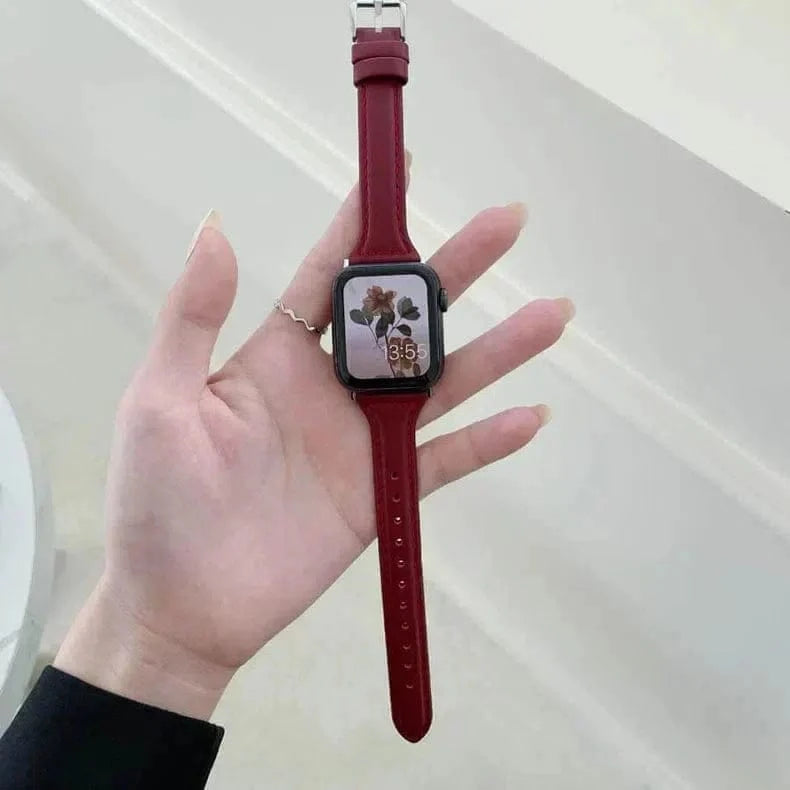 Slim Classic Leather Texture Band for Apple Watch 42 | 44 | 45 | Ultra 49 | 46mm S10