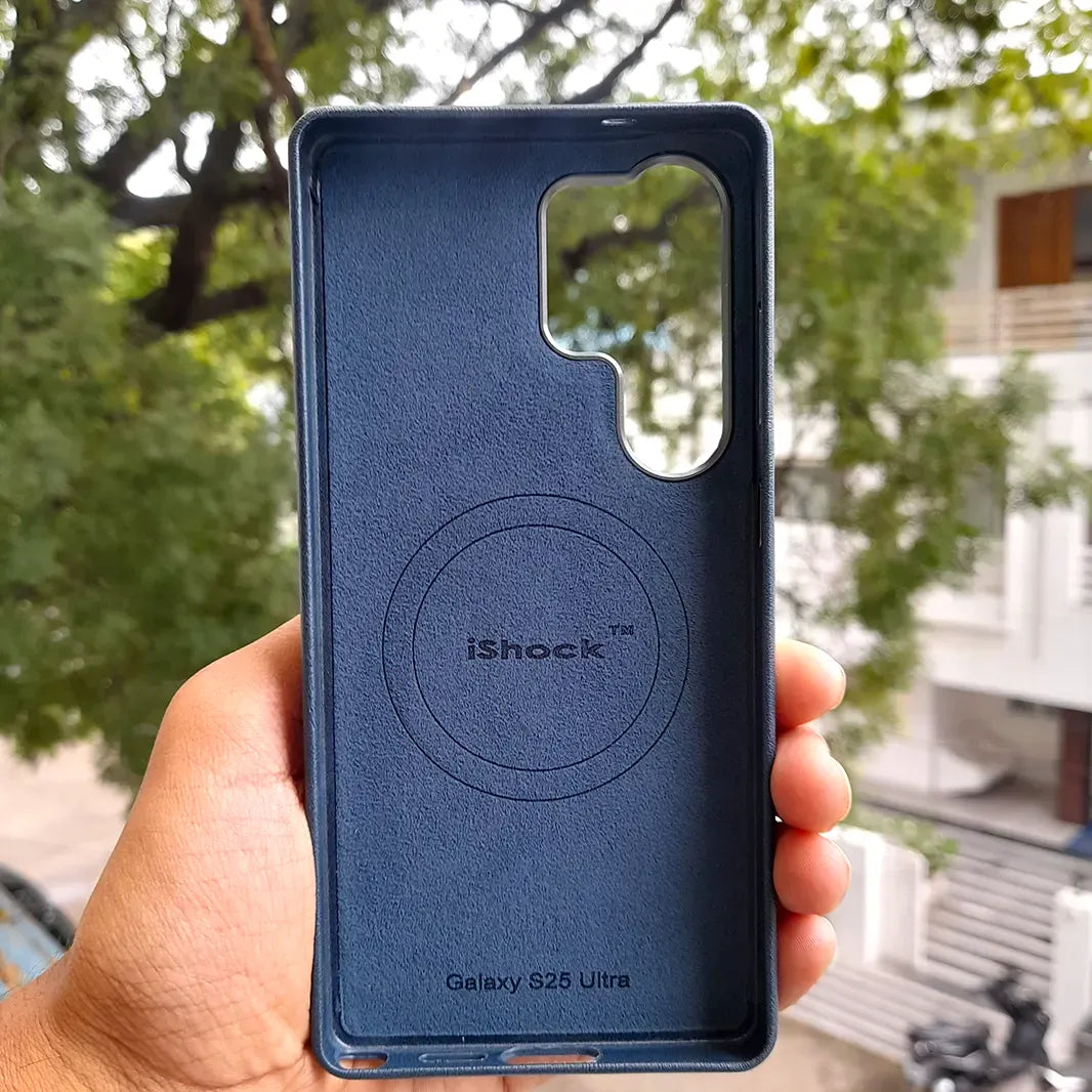 ktusu Generic Cases & Covers Slim Retro Business Leather Cover with Metal Frame Camera Protection for Samsung S23 Ultra