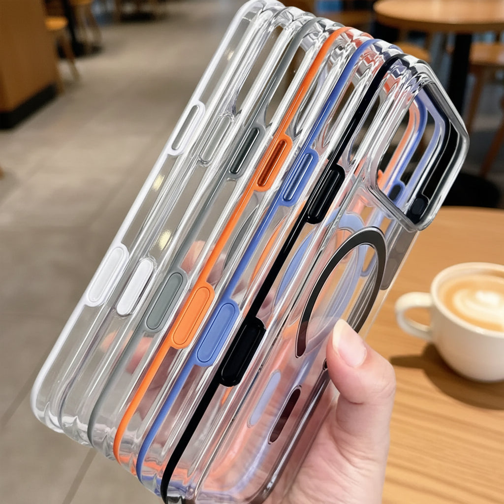 Cases & Covers Slim Thin Transparent Magnetic Wireless Charge Hard Case for iPhone 17 Pro Max