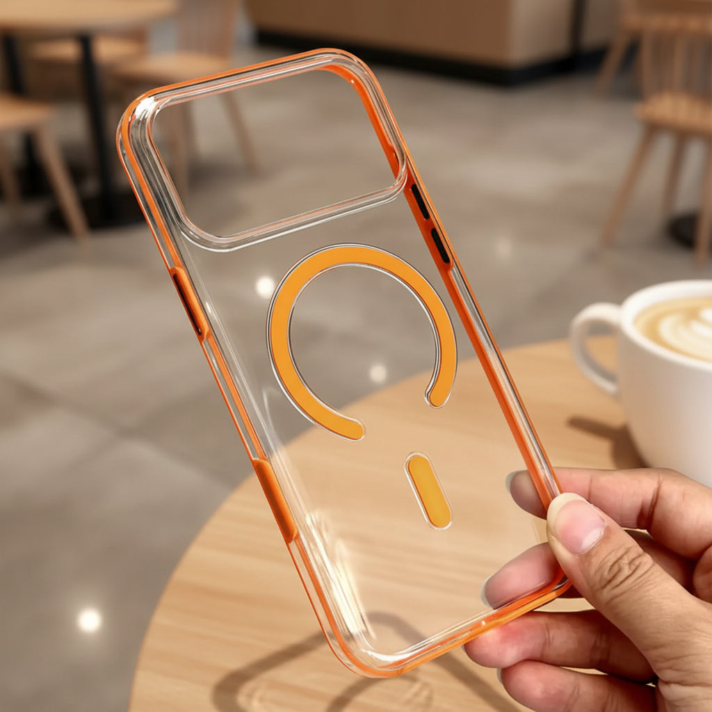 Cases & Covers Slim Thin Transparent Magnetic Wireless Charge Hard Case for iPhone 17 Pro Max