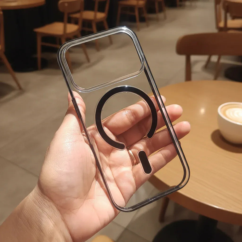 Cases & Covers Slim Thin Transparent Magnetic Wireless Charge Hard Case for iPhone 17 Pro Max
