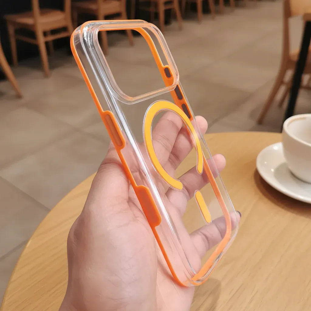 Cases & Covers Slim Thin Transparent Magnetic Wireless Charge Hard Case for iPhone 17 Pro Max