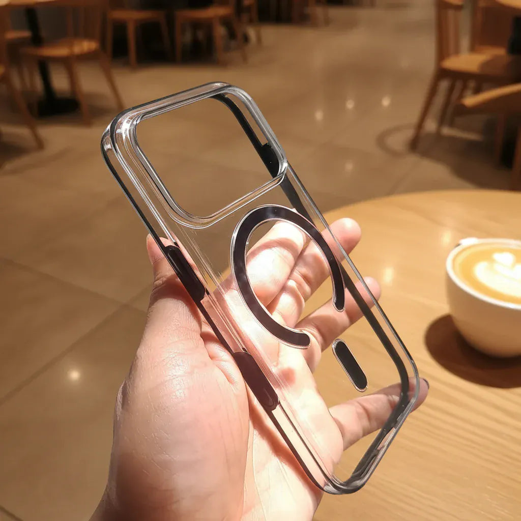 Cases & Covers Slim Thin Transparent Magnetic Wireless Charge Hard Case for iPhone 17 Pro Max