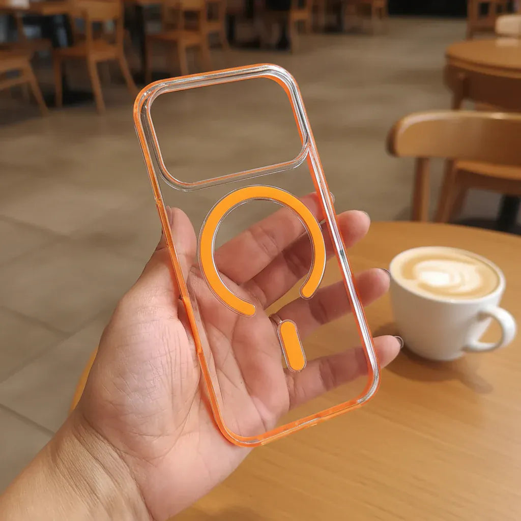 Cases & Covers Slim Thin Transparent Magnetic Wireless Charge Hard Case for iPhone 17 Pro Max