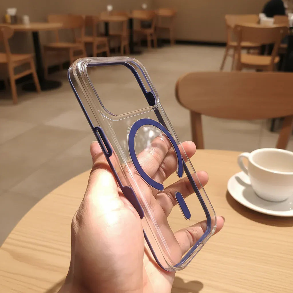 Cases & Covers Slim Thin Transparent Magnetic Wireless Charge Hard Case for iPhone 17 Pro Max