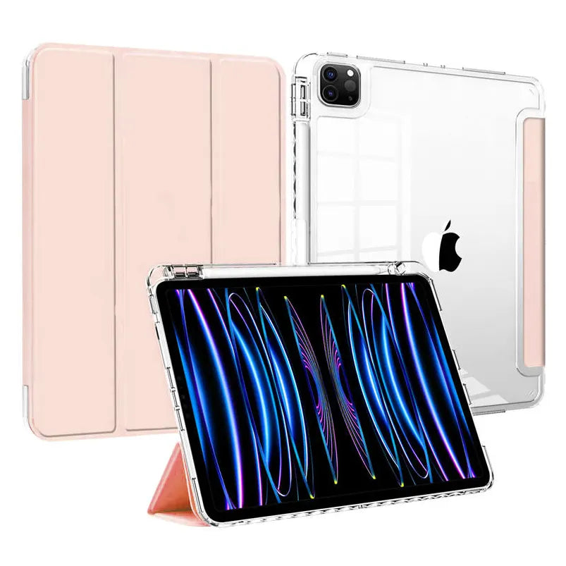 Cases & Covers Smart Folio Stand with Pencil Holder Slim Transparent Cover for iPad 7 | 8 | 9 gen. 10.2 inch