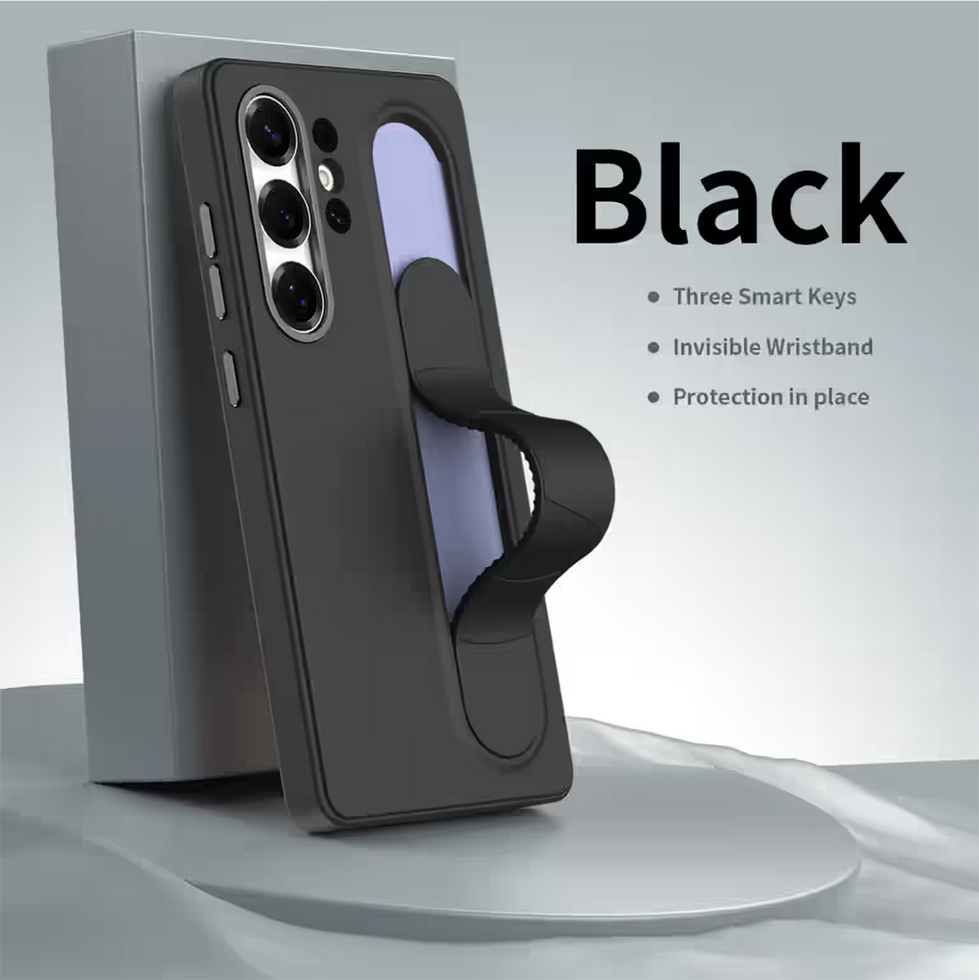 Cases & Covers Smart Key Control Wristband Kickstand PC + Silicone Case for Samsung S25 Ultra