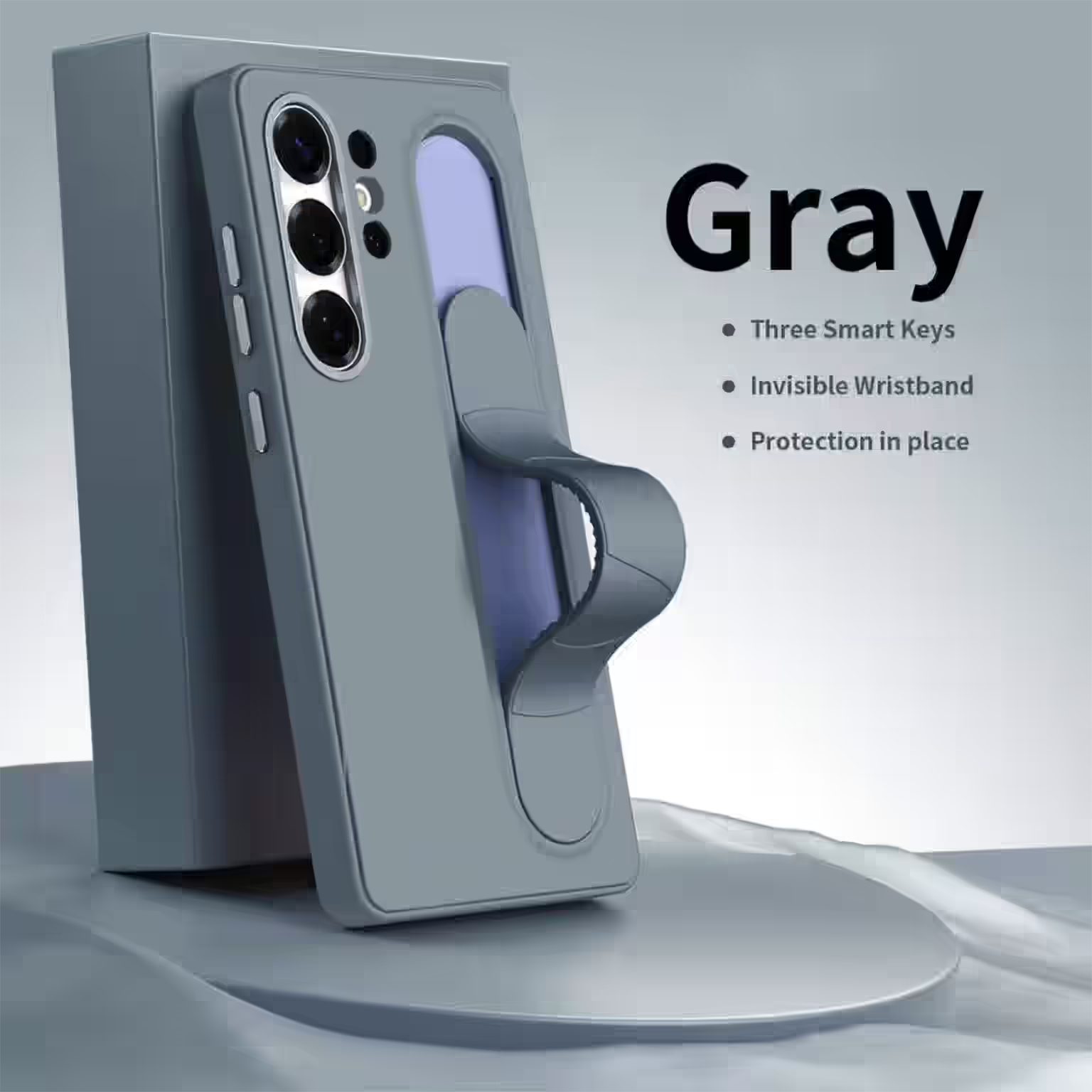 Cases & Covers Smart Key Control Wristband Kickstand PC + Silicone Case for Samsung S25 Ultra