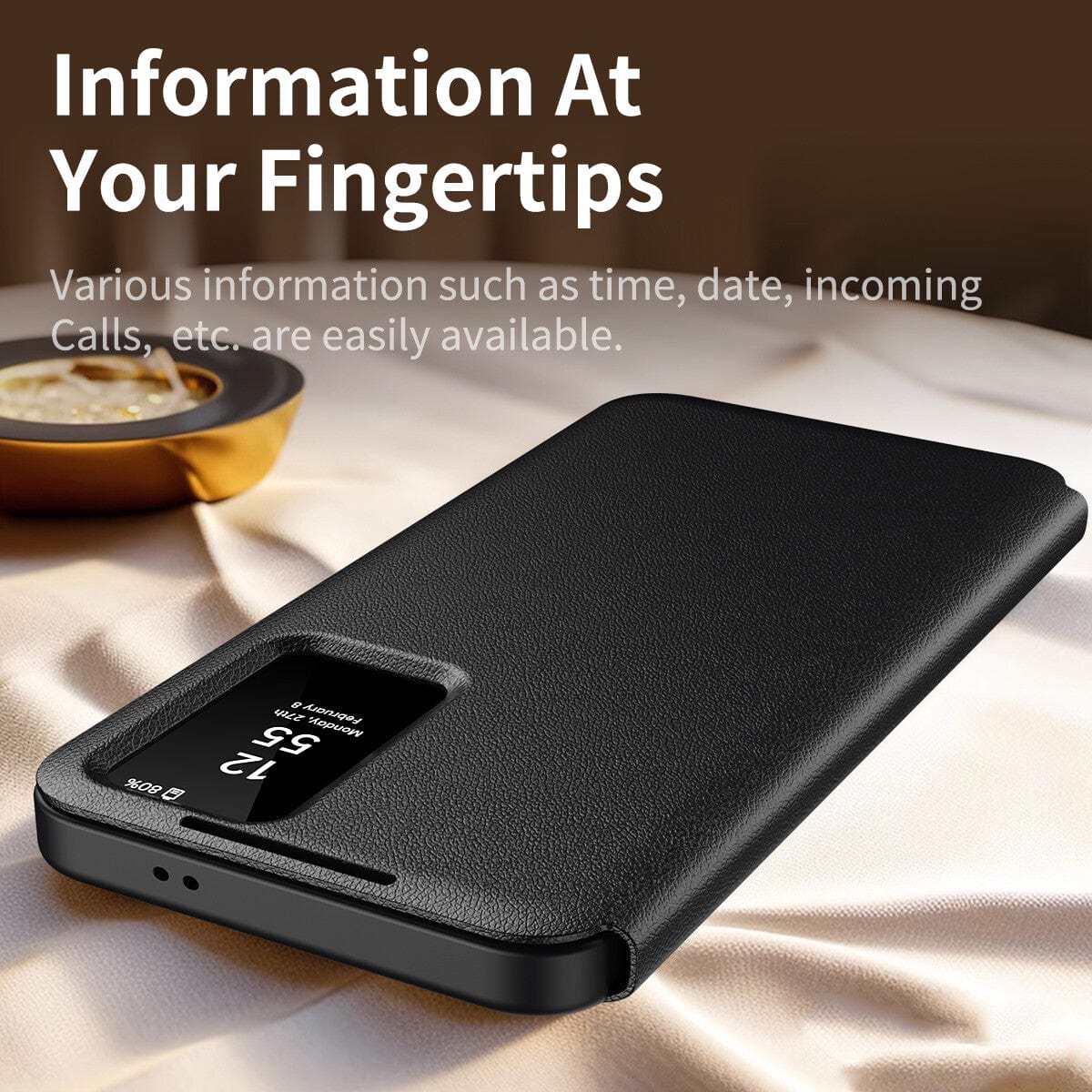 Smart View Wallet Case for Samsung S24 Ultra
