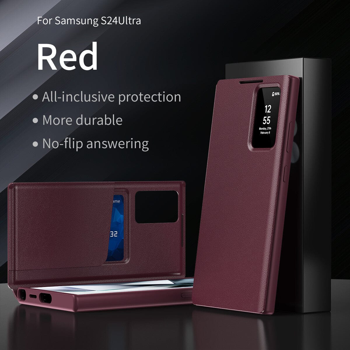 Smart View Wallet Case for Samsung S24 Ultra