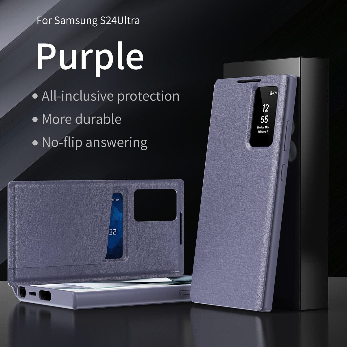 Smart View Wallet Case for Samsung S24 Ultra