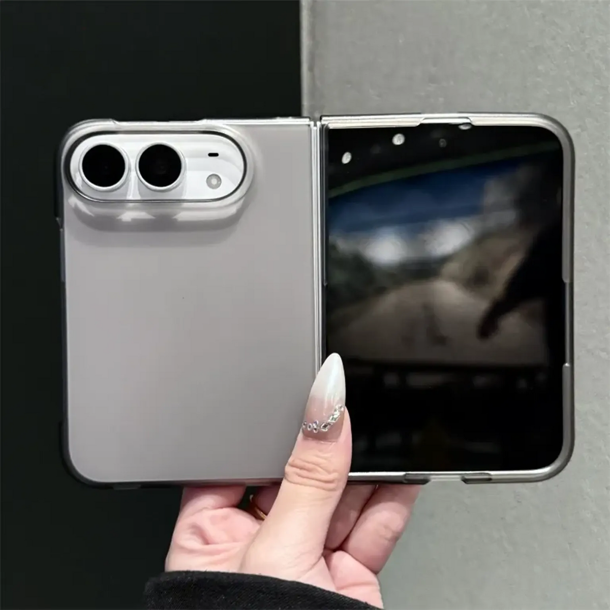 Ultra Thin Slim Matte Hard Case for iPhone Duo Smoke KTSU7L3HB 8956947070311
