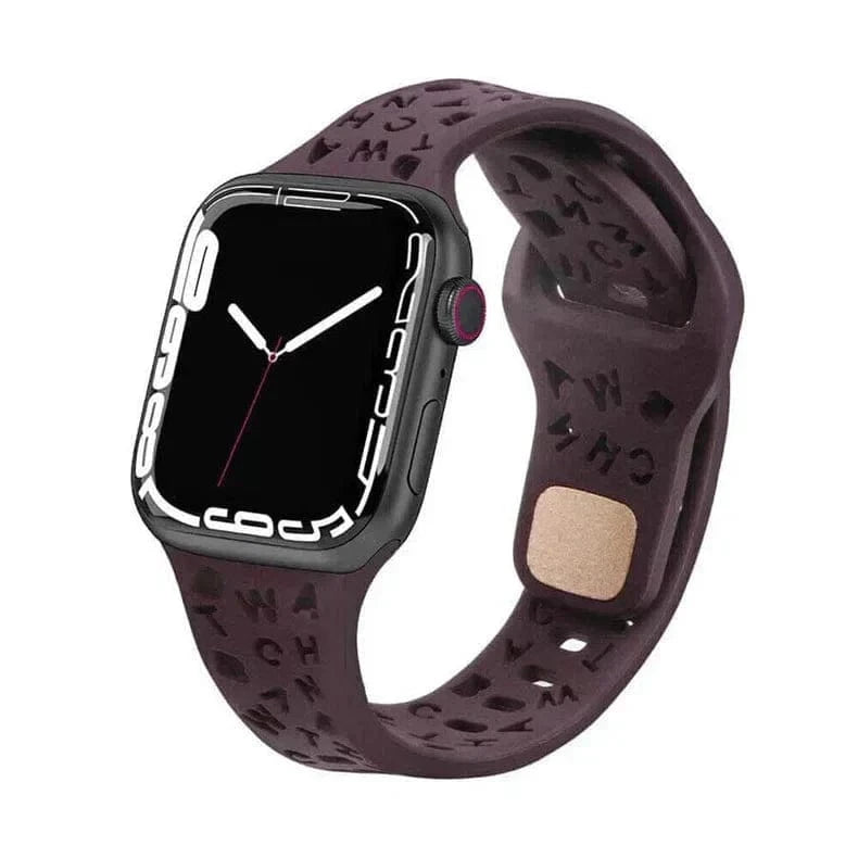 Soft Silicone Alphabetic Band for Apple Watch 38 | 40 | 41 | 42mm S10