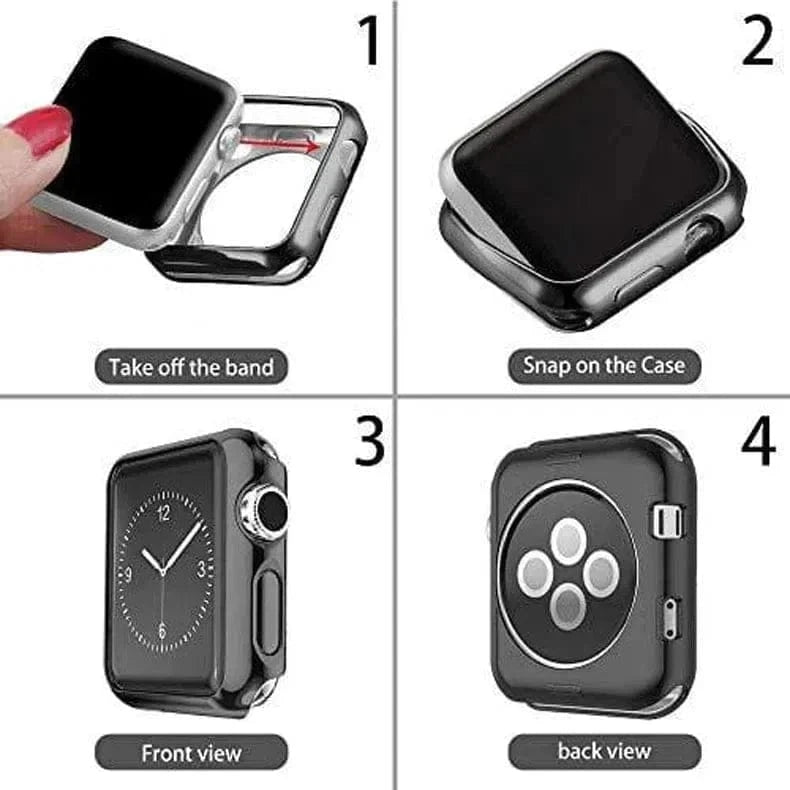 Cases & Covers Soft Slim Shiny 360 Degree Body Bumper for Apple Watch 40mm
