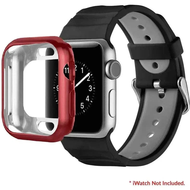 Cases & Covers Soft Slim Shiny 360 Degree Body Bumper for Apple Watch 44mm