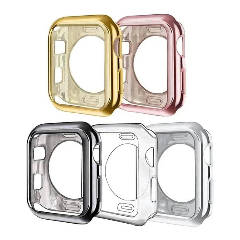 Cases & Covers Soft Slim Shiny 360 Degree Body Bumper for Apple Watch 44mm