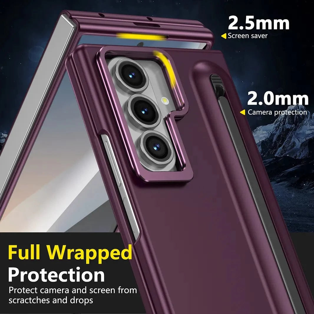 Soft Touch Coating Lens Bracket Case With Pen for Samsung Z Fold7