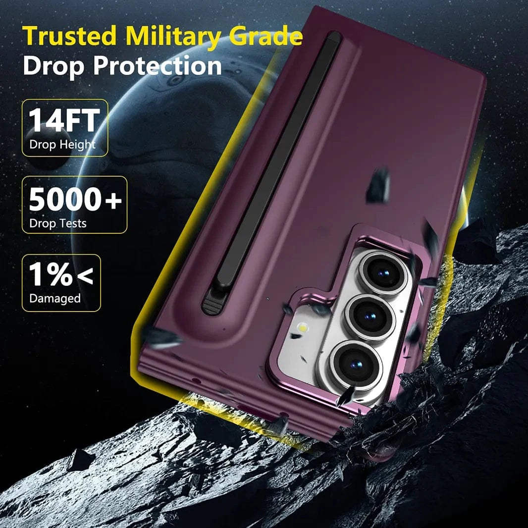 Soft Touch Coating Lens Bracket Case With Pen for Samsung Z Fold7