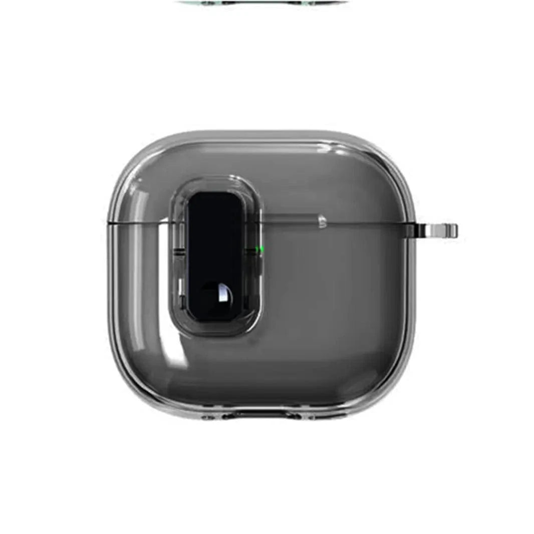 ktusu Generic Cases & Covers Soft TPU Clear Lock Clip Keychain Cover for Samsung Galaxy Buds 3 | 3 Pro Black