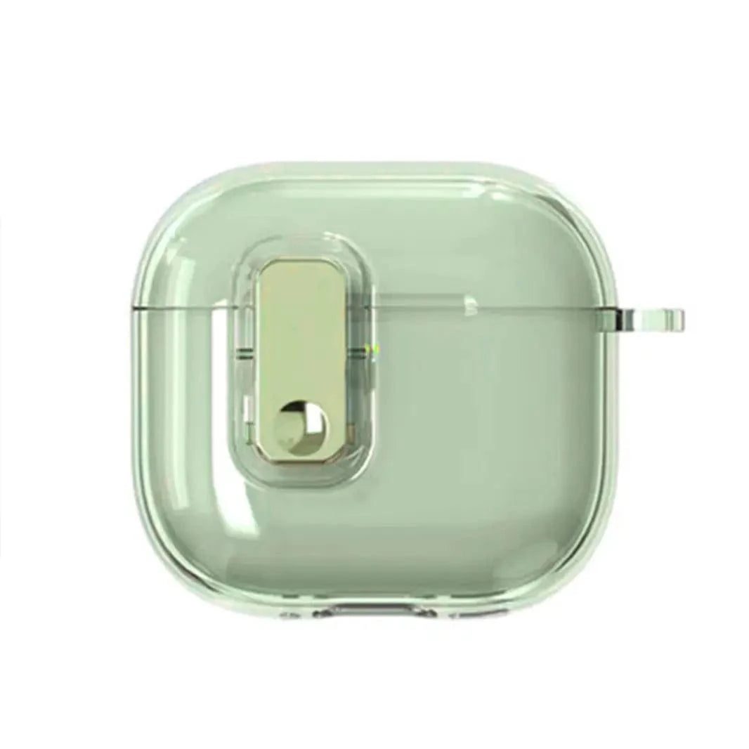 ktusu Generic Cases & Covers Soft TPU Clear Lock Clip Keychain Cover for Samsung Galaxy Buds 3 | 3 Pro Orpha Green