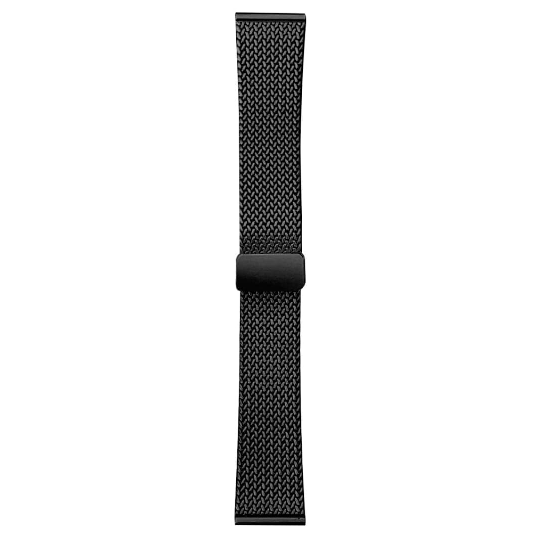 Black Stainless Steel Magnetic D-Buckle Band for Smartwatch 22mm Watch Bands