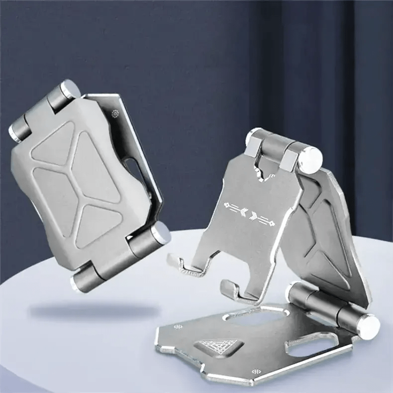 G55 Universal Adjustable Folding Metal Aluminum Alloy Stand for Phones Dark Grey - Ktusu