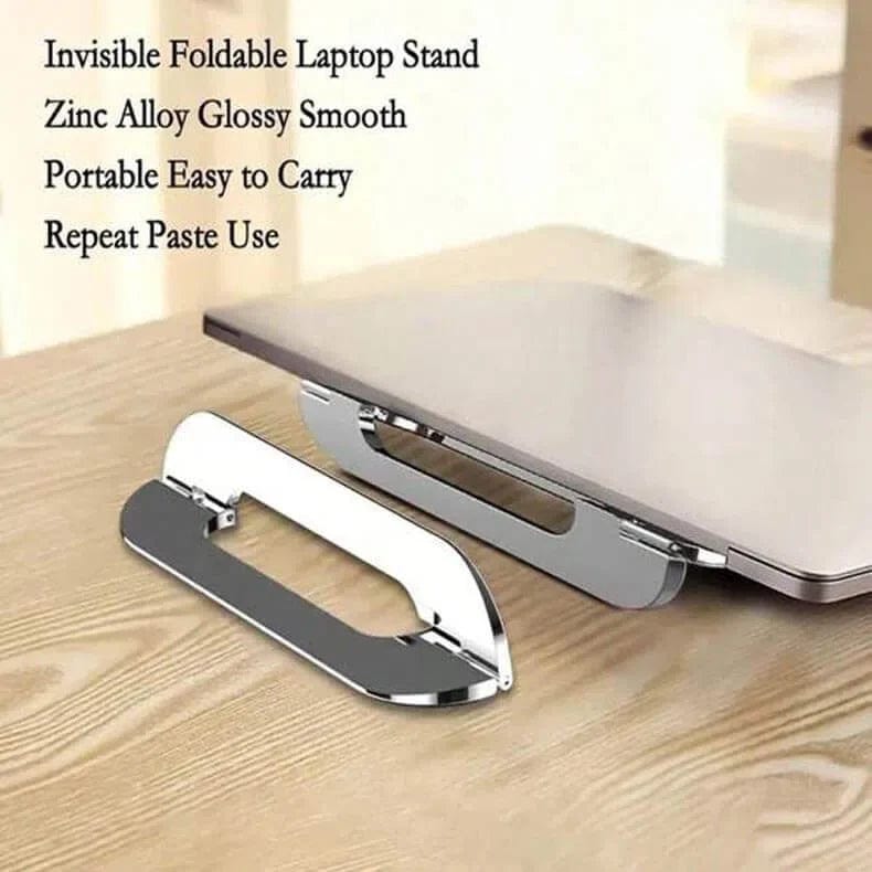 Foldable Cooling Bracket Small Tiny Stand for Laptops Metallic Grey - Ktusu