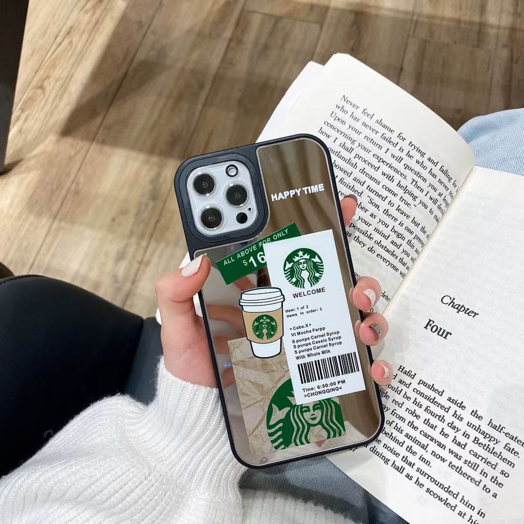 Cases & Covers - Starbucks Print Mirror Acrylic Glass Phone Back Case Cover for Apple iPhone - ktusu - Starbucks Print Mirror Acrylic Glass Phone Back Case Cover for Apple iPhone - undefined