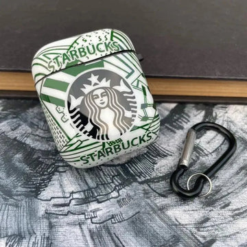 ktusu Generic Cases & Covers Starbuks Print TPU Cover for Airpods 1 | 2 Green