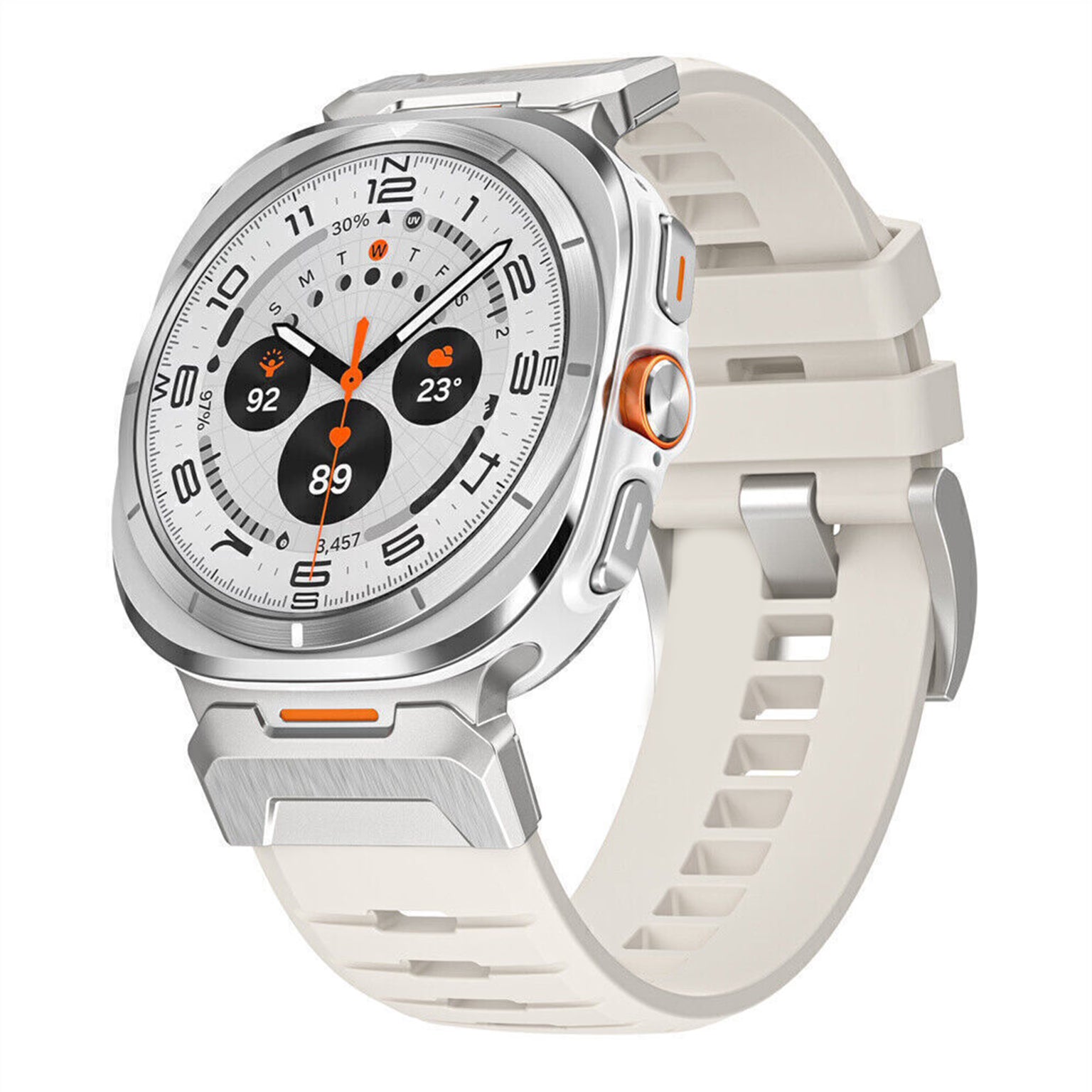 Rugged Premium TPU & Metal Sports Band for Samsung Watch Ultra 47mm