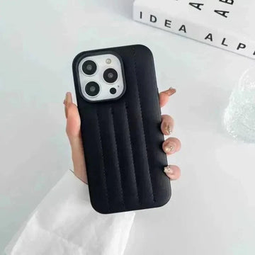 Stitch Leather Texture Hard Case for iPhone 14 Pro