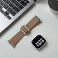 Nylon Stretchy Adjustable Elastic Woven Straps for Apple Watch 42mm | 44mm | 45mm | Ultra 49mm | 46mm / Sand Pink - Ktusu