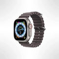 Ocean Silicone Soft Sport Watch Band for iWatch 42mm | 44mm | 45mm | Ultra 49mm | 46mm Series 10 / Black Coffee - Ktusu