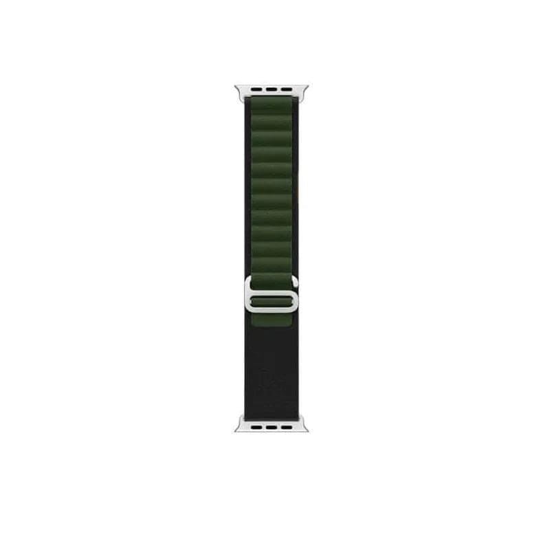 Alpine Loop Watch Band for iWatch 42mm | 44mm | 45mm | Ultra 49mm | 46mm Series 10 / Black Green - Ktusu