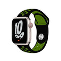 Nike Silicone Soft Watch Band for iWatch 42mm | 44mm | 45mm | Ultra 49mm | 46mm Series 10 / Black Green - Ktusu