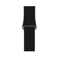 Leather Texture Magnetic Loop Watch Band for iWatch 42mm | 44mm | 45mm | Ultra 49mm | 46mm Series 10 / Black - Ktusu