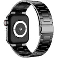 Stainless Steel Metal Link Bracelet Watch Band for iWatch 42mm | 44mm | 45mm | Ultra 49mm | 46mm Series 10 / Black - Ktusu