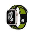 Nike Silicone Soft Watch Band for iWatch 42mm | 44mm | 45mm | Ultra 49mm | 46mm Series 10 / Black Neon - Ktusu