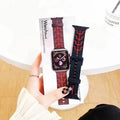 Tron Series Silicone Sport Watch Band for iWatch 42mm | 44mm | 45mm | Ultra 49mm | 46mm Series 10 / Black Red - Ktusu