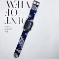 Camo Soft Silicone Watch Band for iWatch 42mm | 44mm | 45mm | Ultra 49mm | 46mm Series 10 / Blue Grey - Ktusu