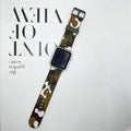 Camo Soft Silicone Watch Band for iWatch 42mm | 44mm | 45mm | Ultra 49mm | 46mm Series 10 / Brown Green - Ktusu