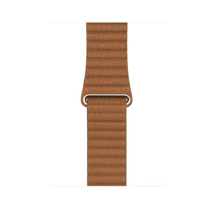 Leather Texture Magnetic Loop Watch Band for iWatch 42mm | 44mm | 45mm | Ultra 49mm | 46mm Series 10 / Brown - Ktusu