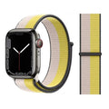 Nylon Velcro Sport Loop Watch Band for iWatch 42mm | 44mm | 45mm | Ultra 49mm | 46mm Series 10 / Cream Yellow - Ktusu