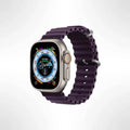 Ocean Silicone Soft Sport Watch Band for iWatch 42mm | 44mm | 45mm | Ultra 49mm | 46mm Series 10 / Deep Purple - Ktusu