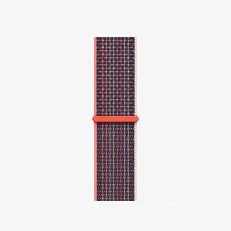 Nylon Velcro Sport Loop Watch Band for iWatch 42mm | 44mm | 45mm | Ultra 49mm | 46mm Series 10 / Elderberry - Ktusu