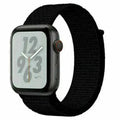 Nylon Velcro Sport Loop Watch Band for iWatch 42mm | 44mm | 45mm | Ultra 49mm | 46mm Series 10 / Full Black - Ktusu