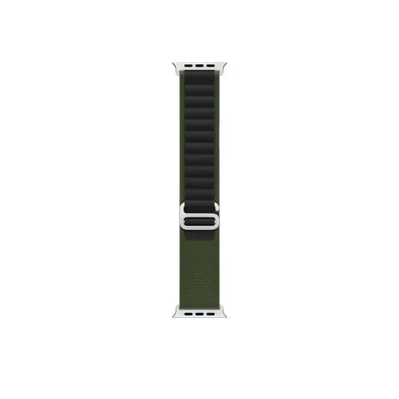 Alpine Loop Watch Band for iWatch 42mm | 44mm | 45mm | Ultra 49mm | 46mm Series 10 / Green Black - Ktusu